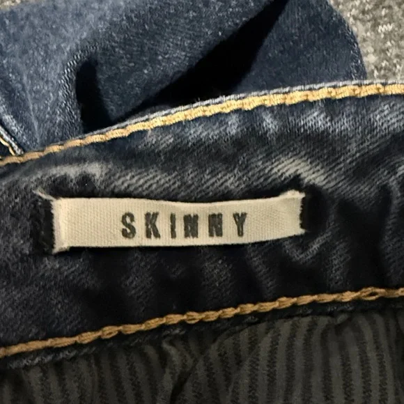 Bullhead Black Junior’s Deep Blue Skinny Jeans Size 7 - Picture 3 of 7